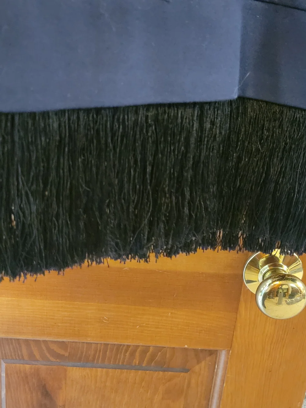 J.Crew Navy Blue Black Fringe Hem Sweatshirt Back Zip Pullover Style E4354 XS